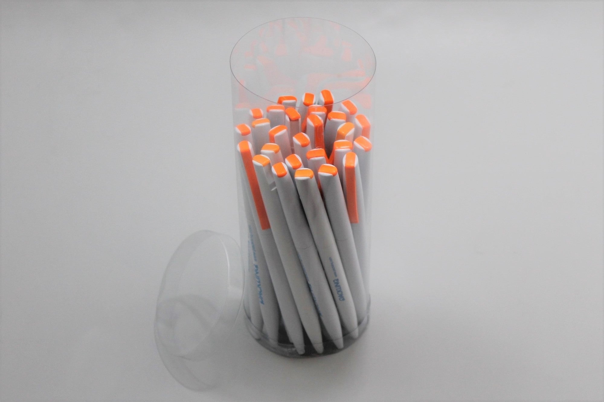 Plastic Tube round 8x50cm glued Bottom and loose Lid