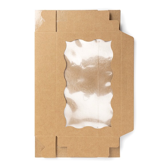 Kraft Paper Scalloped Window Box 17,8x3,8x11cm