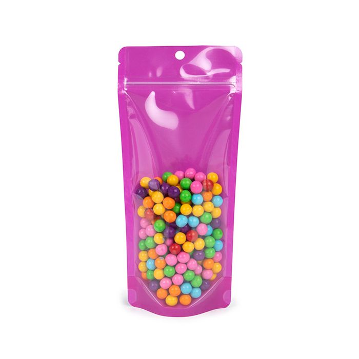 Stand Up Pouch Neon Purple 10.8x6x23.8 cm w/ Hang Hole