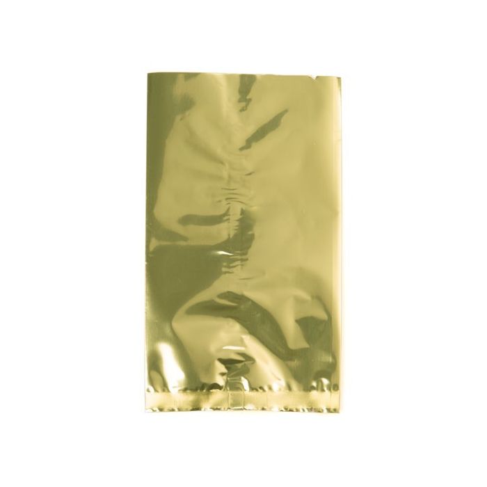 Plastic Bags Gold 5x5.5cm Metallised and Sealable