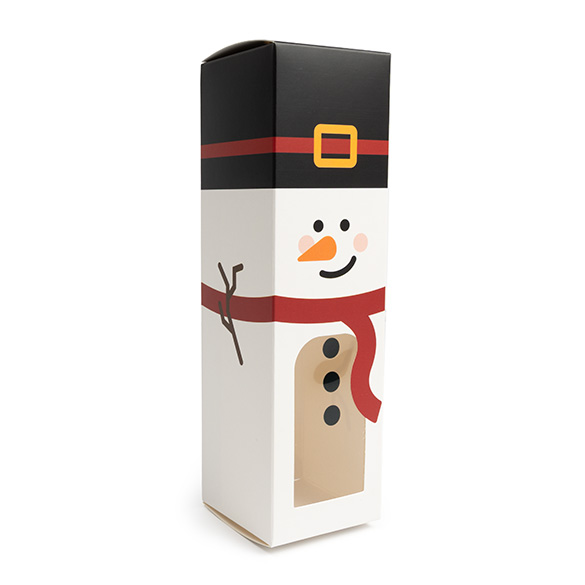 Snowman Paper Box with Window 5,7x5,7x20,3cm
