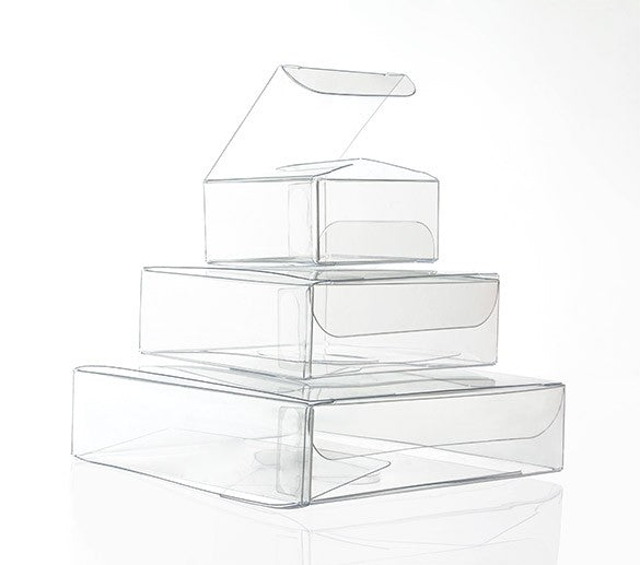 Plastic Gift Boxes 12.7x12.7x10.2cm Crystal Clear