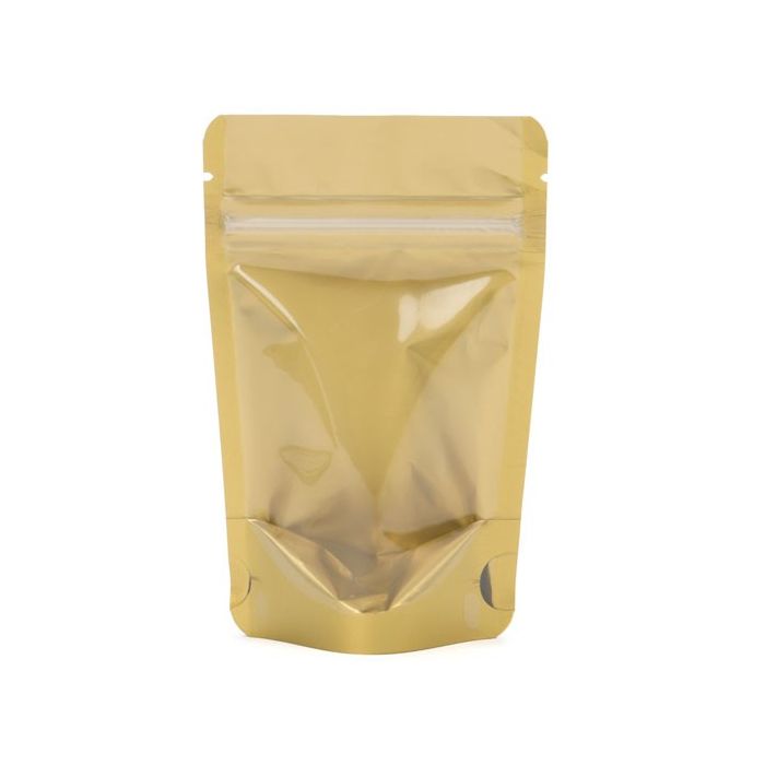 Stand Up Pouches Transparent/Gold 8x5x13cm | 28 grams