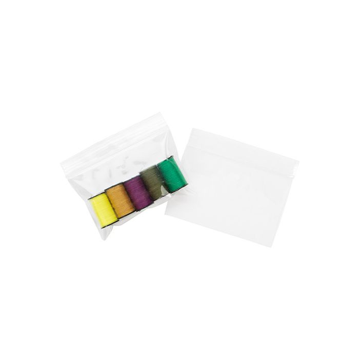Grip Seal Bags with Vent-hole 7.5x5cm Crystal Clear PP 50 micron