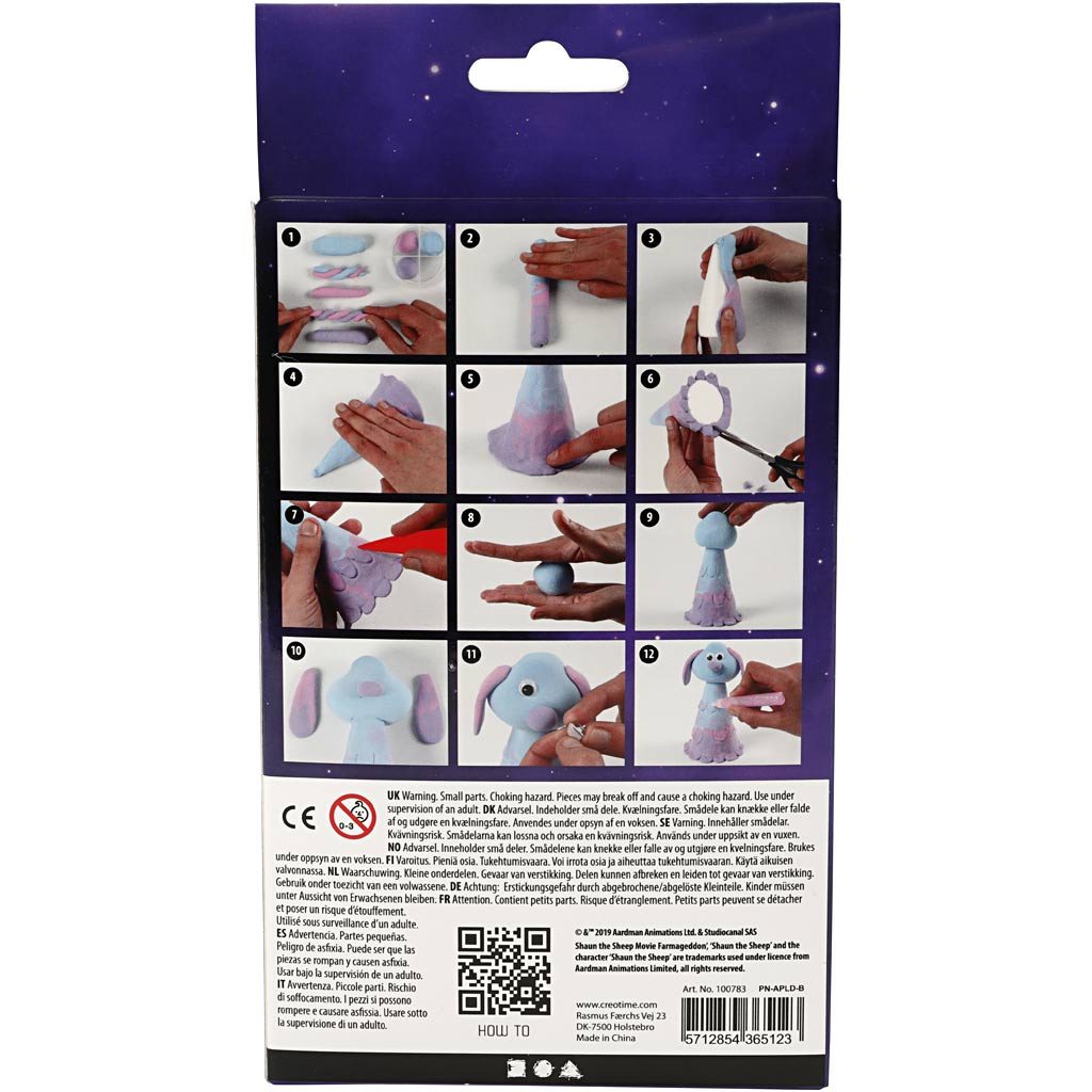 LU-LA, lichtblauw, roze, paars, 1 set [HOB-100783]