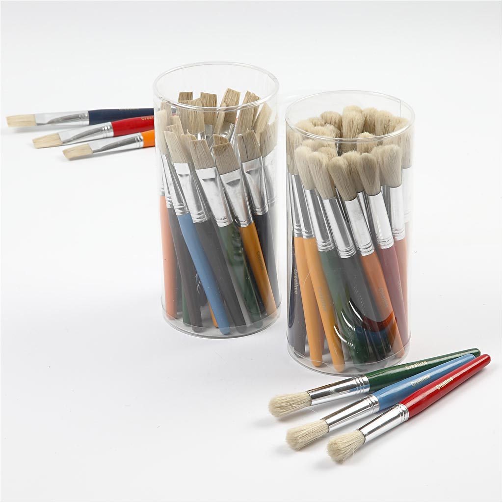 Kwasten voor Kinderen, B: 15 mm, 120 div/ 1 doos [HOB-10348]