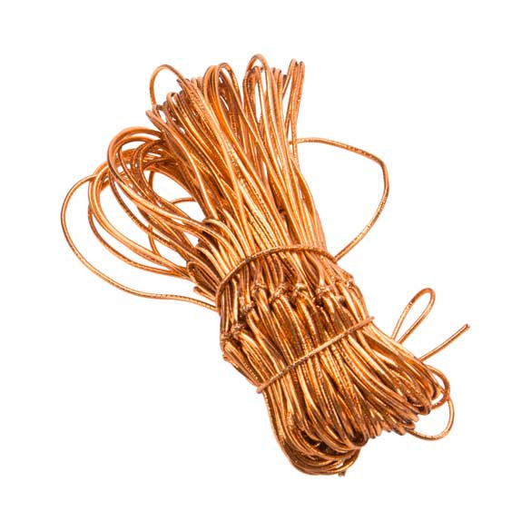 Versierelastiek Metallic Koper 25,5cm (50 stuks) [10MC]