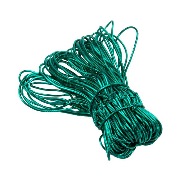 Versierelastiek Metallic Groen 25,5cm (50 stuks) [10MGR]