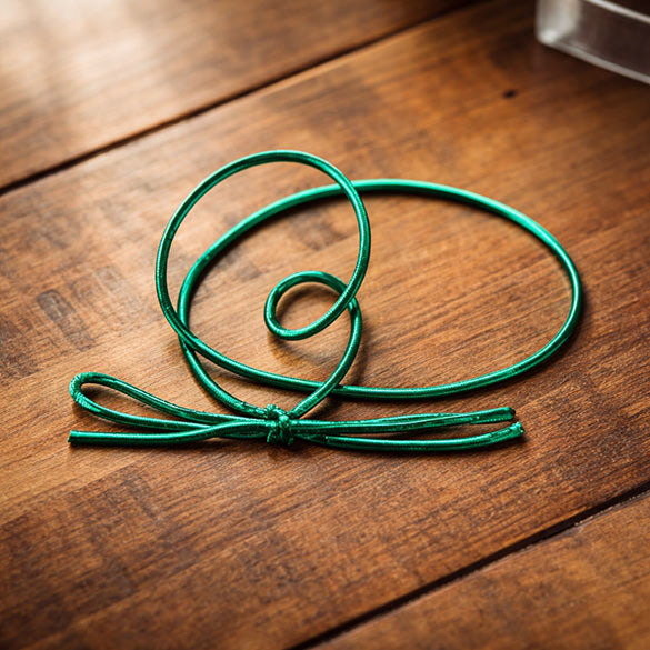 Versierelastiek Metallic Groen 25,5cm (50 stuks) [10MGR]