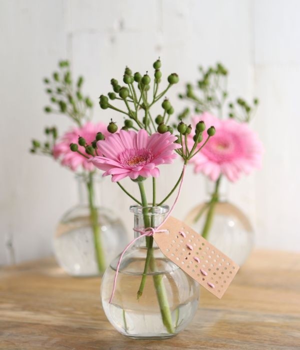 Glazen buikfles 10cm hoog Ø 8cm (tray met 24 st) [IFS-129193]