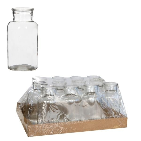 Glazen Medicijnvaas 16cm hoog Ø 8cm (tray met 12 stuks) [IFS-129195]
