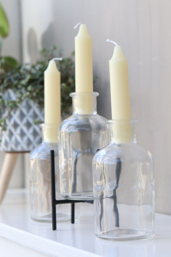 Glazen Fles Ø7 h: 12 cm Transparant (20 stuks) [IFS-129196]