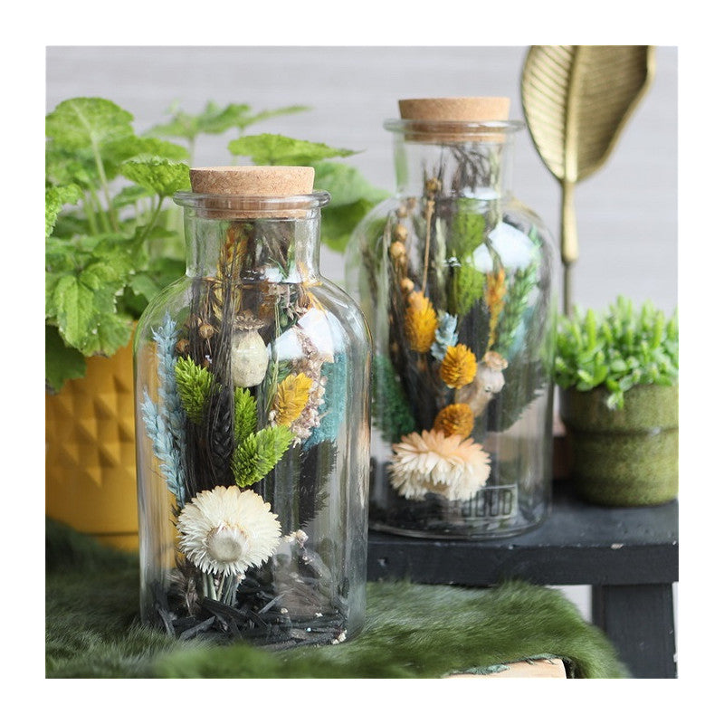 Glazen Medicijnflesje 20cm hoog Ø 10cm (tray met 6 stuks) [IFS-129198]