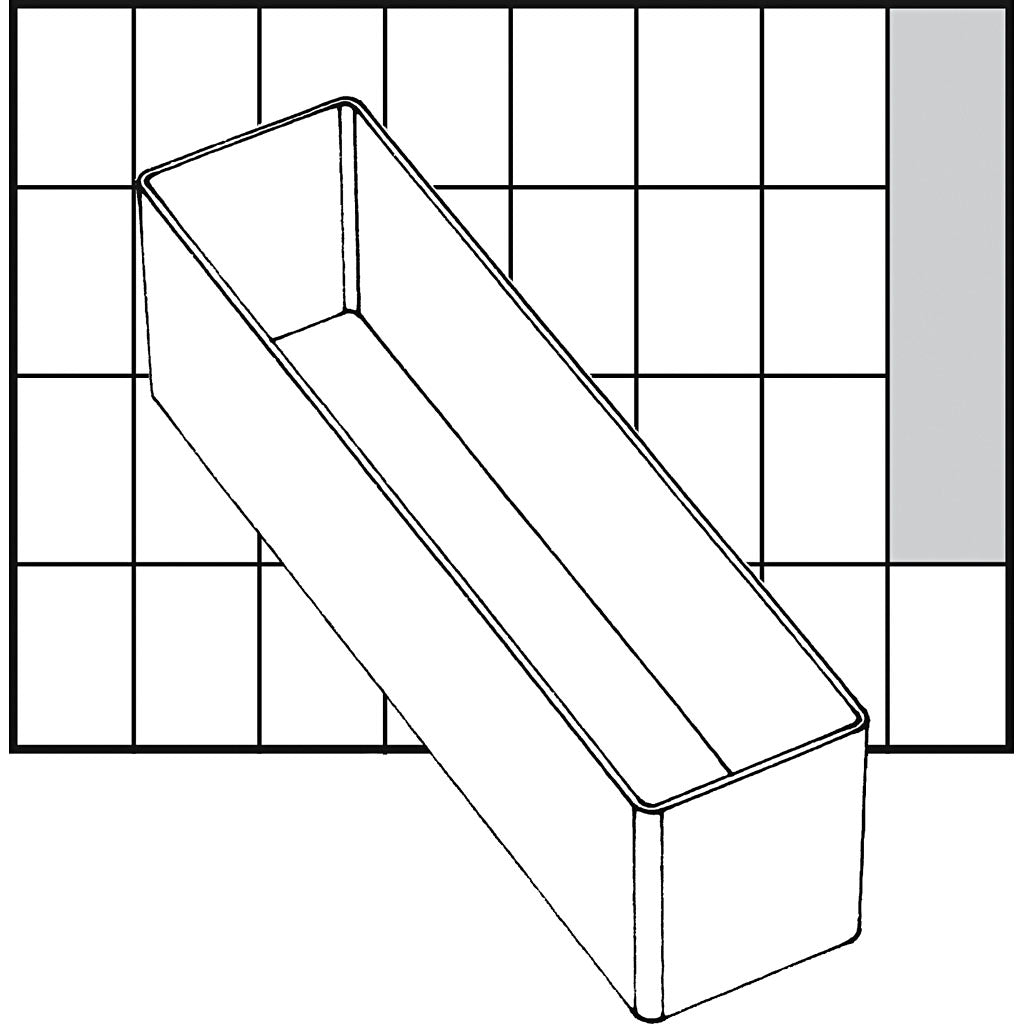 Inzet Box, afm A9-4, H: 47 mm, afm 218x39 mm| 1 stuk