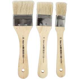Vernis / Lak kwasten, L: 19 cm, B: 25-50 mm, plat, 3 stuk/ 1 doos [HOB-10433]