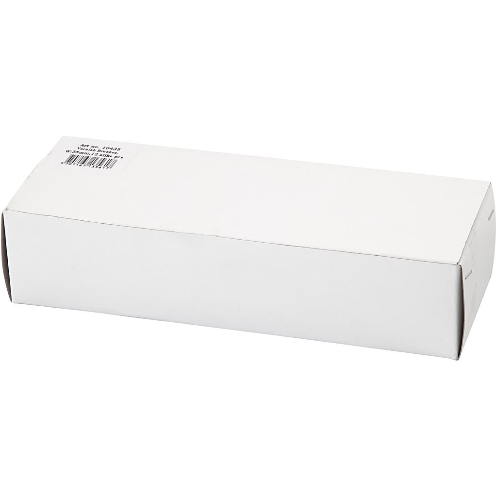 Vernis / Lak kwasten, L: 18,5 cm, B: 35 mm, plat, 12 stuk/ 1 doos [HOB-10435]