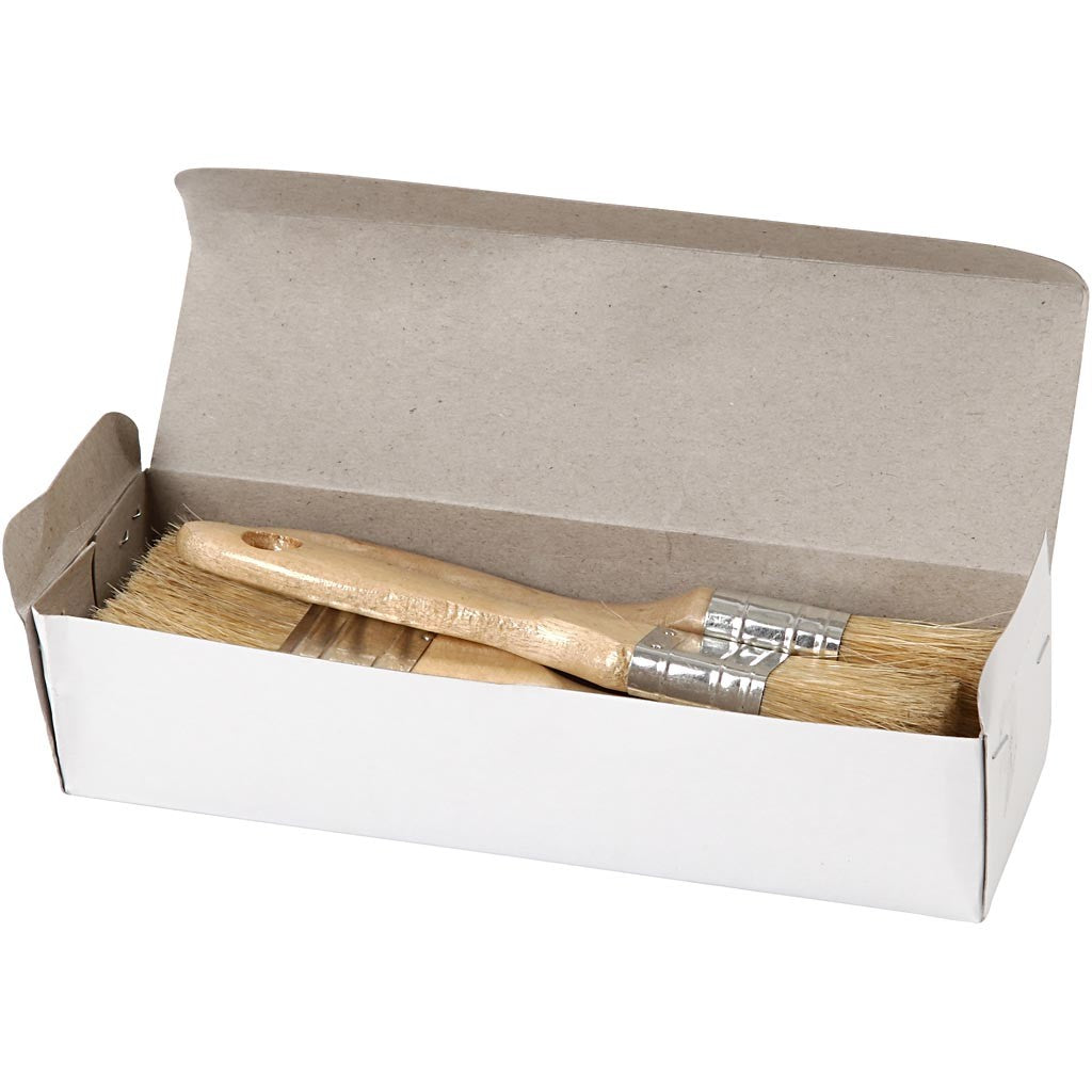 Vernis kwasten, L: 19,5-21 cm, B: 25-63 mm, plat, 4 stuk/ 1 doos [HOB-10544]