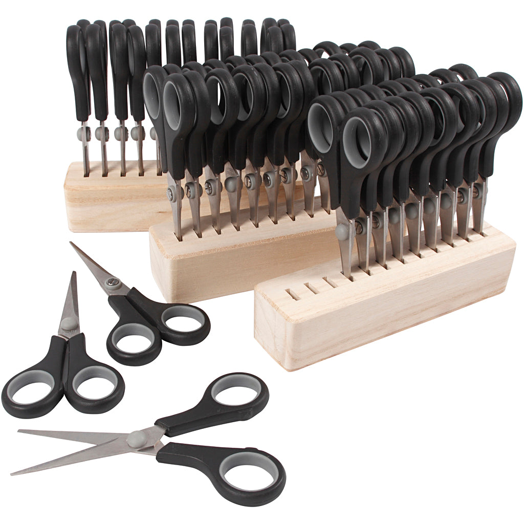 Kinderschaar, L: 14 cm, rechts- & linkshandig, zwart, 1 set [HOB-11199]