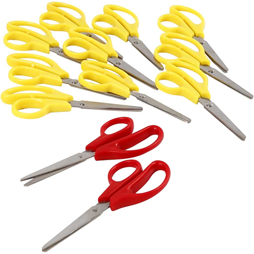 Kinderscharen, L: 12,5 cm, rond, rechts- & linkshandig, 12 stuk/ 1 doos [HOB-11220]