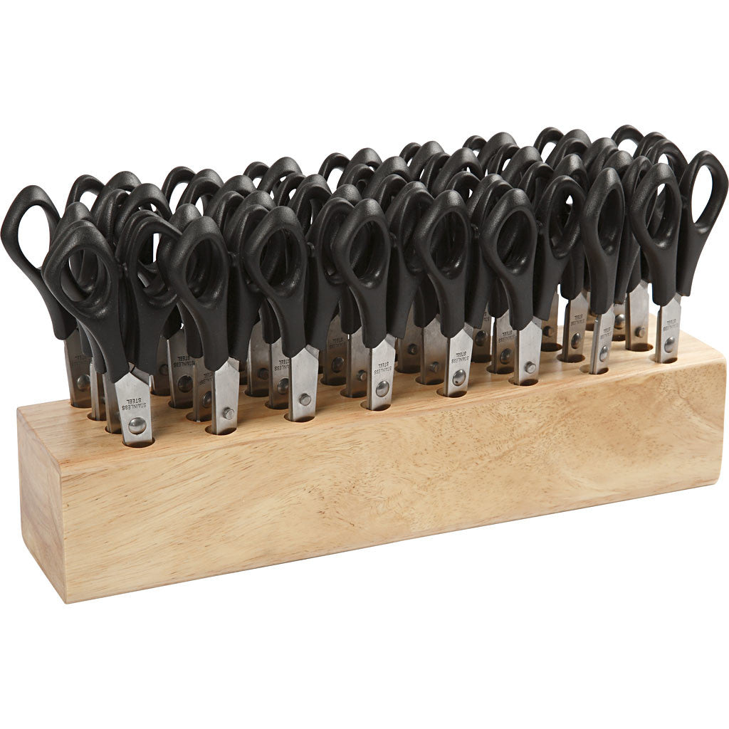 Schoolscharen met Rek, L: 14 cm, rond, 1 set [HOB-11228]