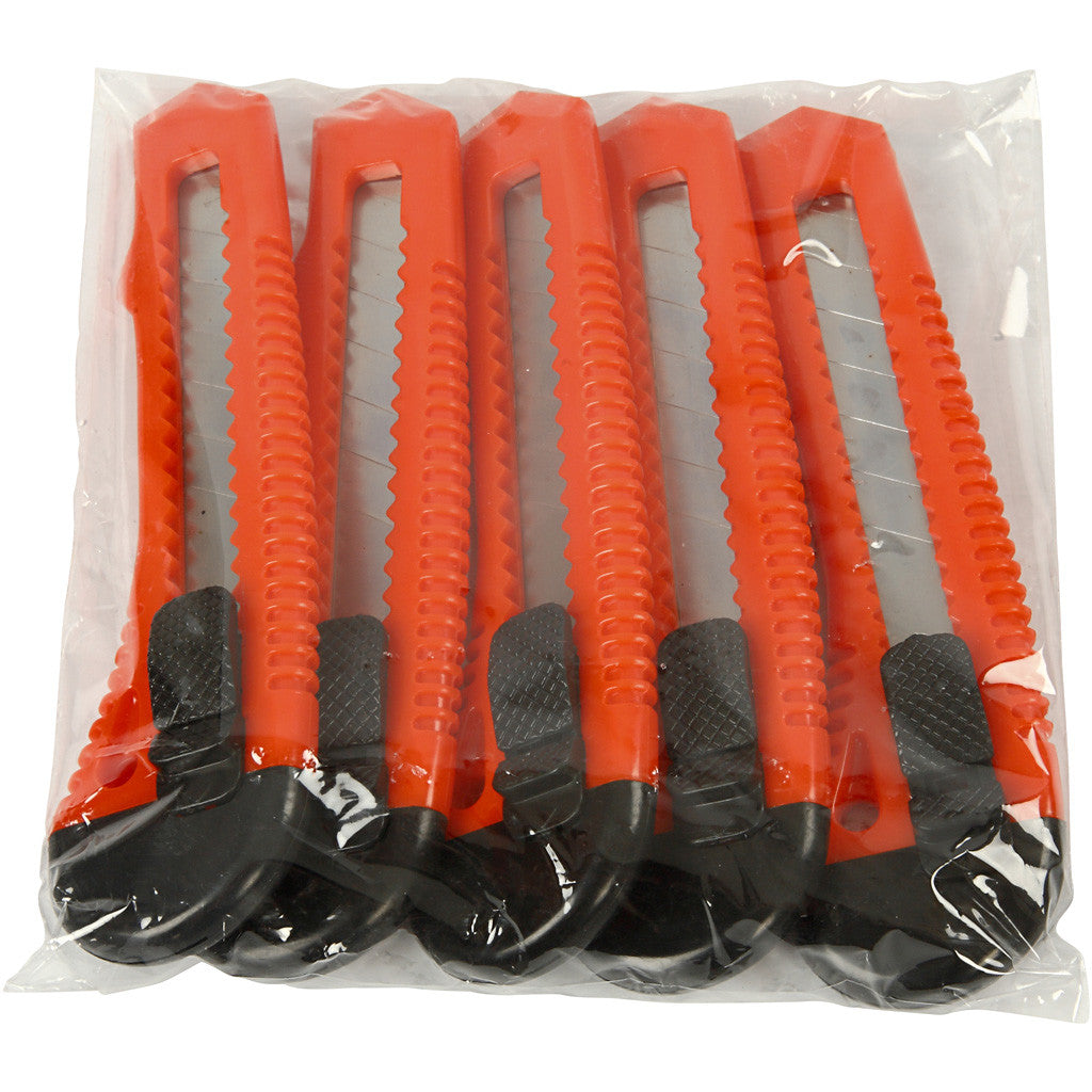 Afbreekmesje, groot, B: 18 mm, 5 stuk/ 1 doos [HOB-11607]