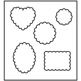 Snijmal, vorm met ronde randen, afm 14x15,25 cm, dikte 15 mm, 1 stuk [HOB-117495]
