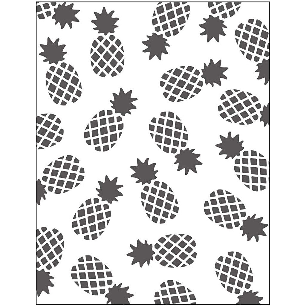 Embossing Folder , ananas, afm 11x14 cm, dikte 2 mm, 1 stuk [HOB-11769]