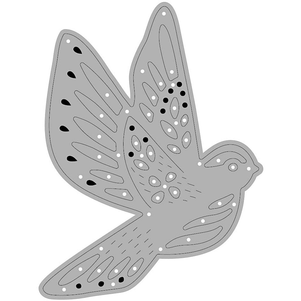 Stans- en embossing mallen, vogel, afm 5,6x6 cm, 1 stuk [HOB-11788]