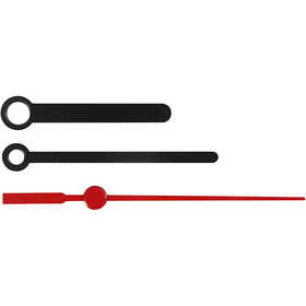 Wijzers, gatgrootte 4+6 mm, zwart, 1 set [HOB-13005]