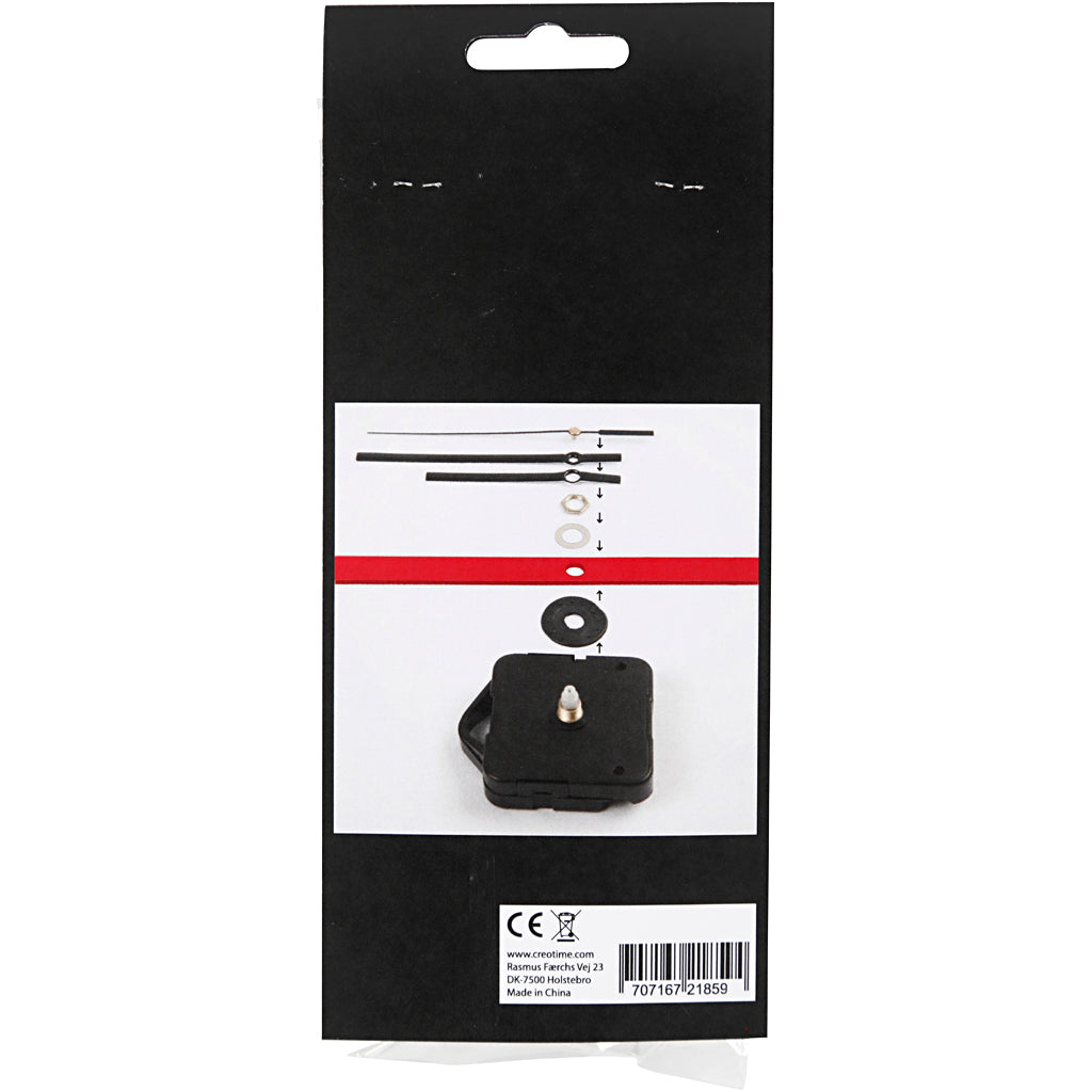 Klokonderdelen en uurwerken, max. afstand 3 mm, zwart, 1 set [HOB-131240]