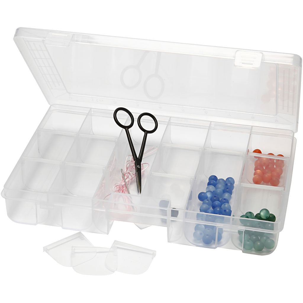 Opslag doos, afm 27x19 cm, gatgrootte 5x4,5 cm, 1 stuk [HOB-13162]