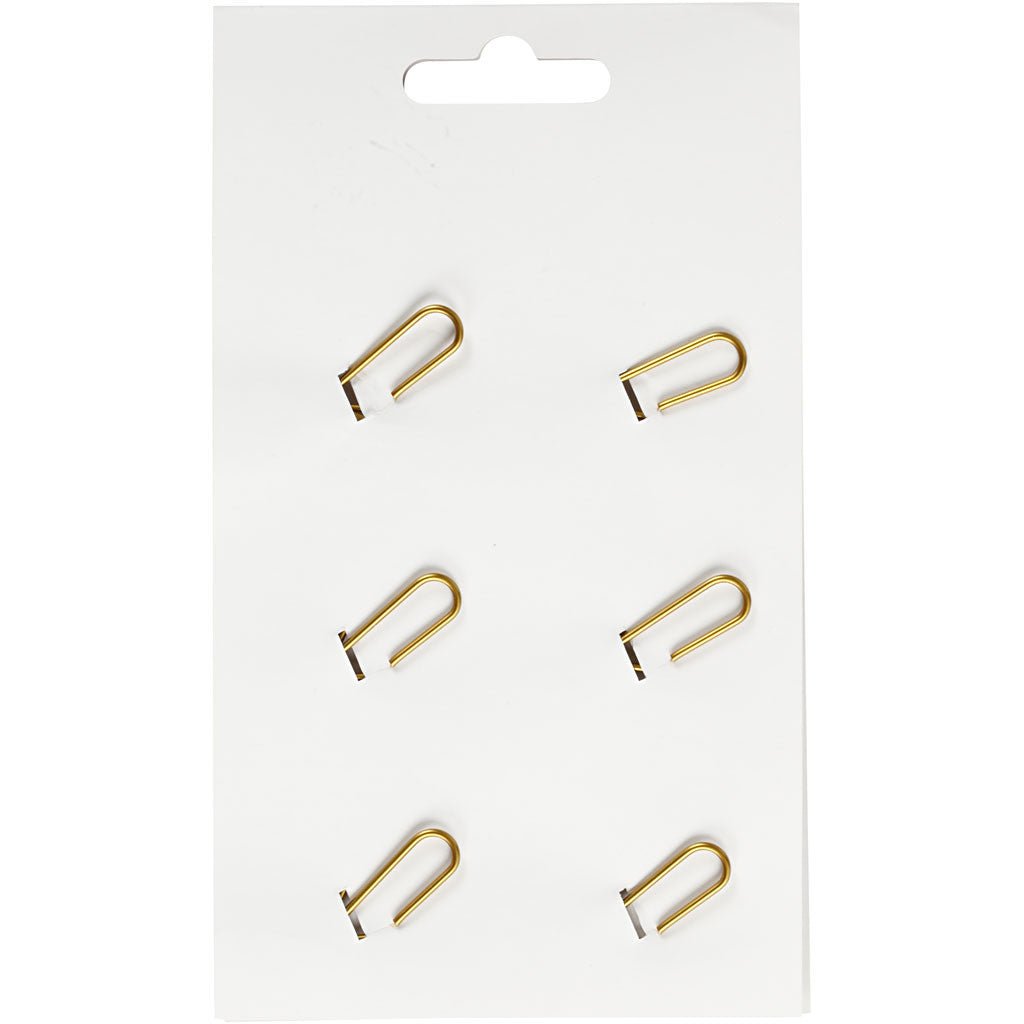 Clips, vogel, afm 32x40 mm, goud, 6 stuk/ 1 doos [HOB-14214]