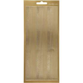 Stickers, randen, vel 10x23 cm, goud, 1 vel [HOB-170047]