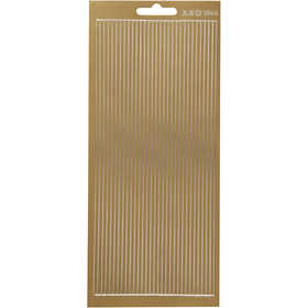 Stickers, randen, vel 10x23 cm, goud, 1 vel [HOB-170169]