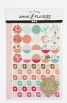 Stickerboek, aquarel, A5, goud, rood, koraal, 1 stuk [HOB-192657]