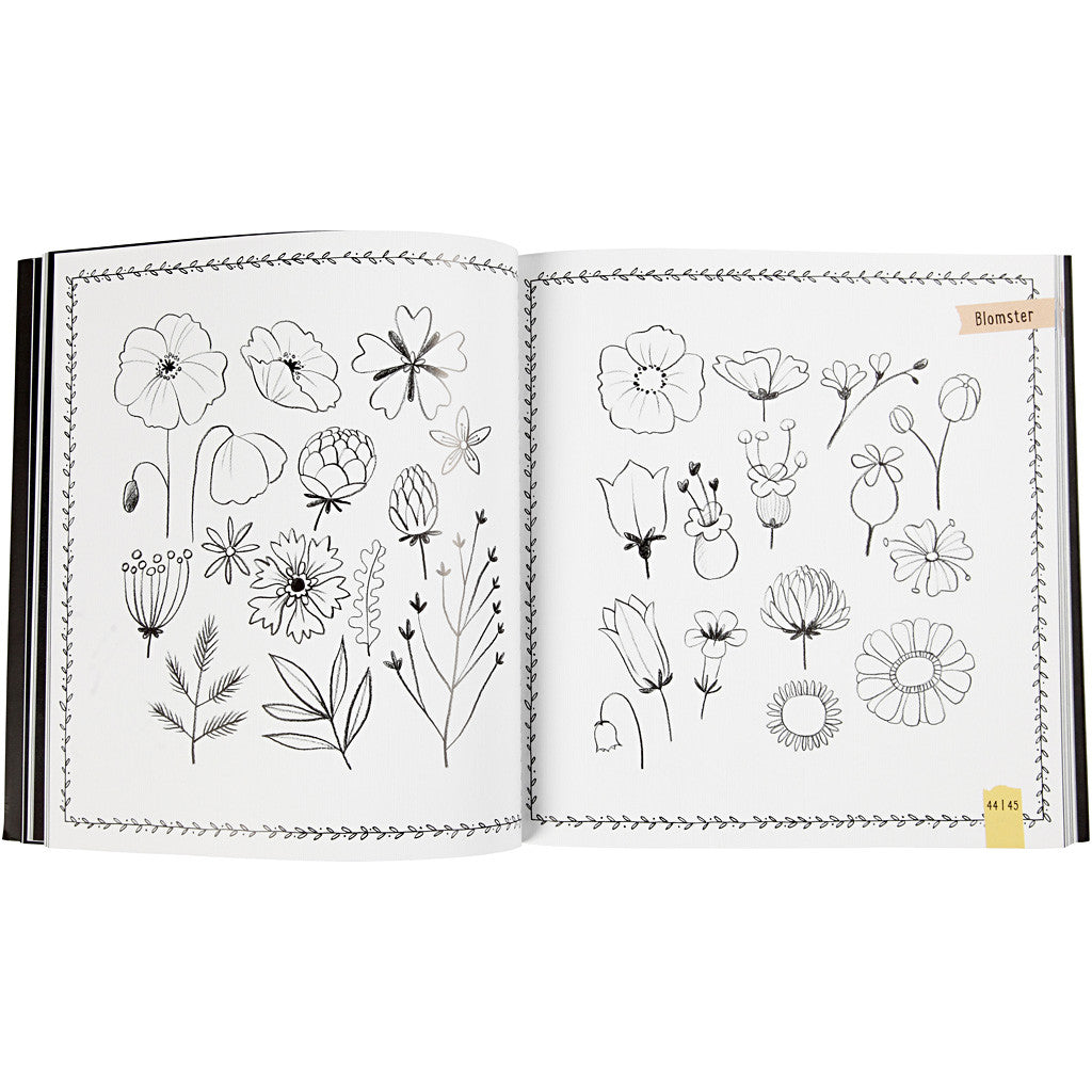 Handlettering - 1000 Ideeën, afm 22x23 cm, dikte 2 cm, Aantal pagina's 143, 1 stuk, Deense tekst [HOB-19290]