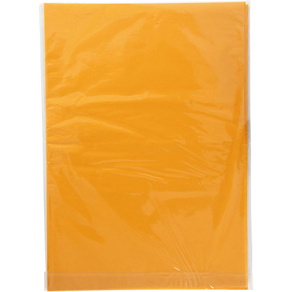 tissuepapier, vel 50x70 cm,  17 gr, geel, 25vellen [HOB20090]