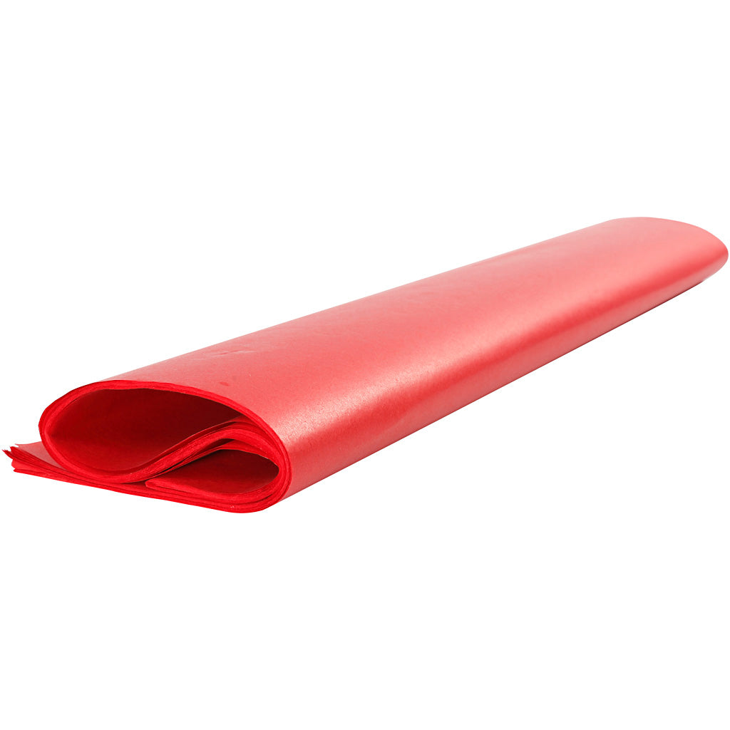 Tissuepapier, vel 50x70 cm,  14 gr, rood, 25vellen [HOB20863]