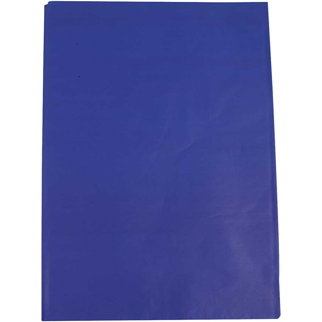 Tissuepapier, vel 50x70 cm,  14 gr, blauw, 25vellen [HOB20866]