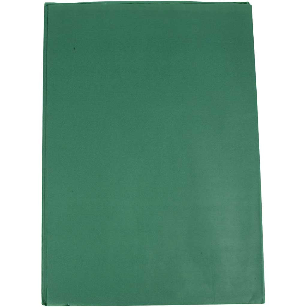 Tissuepapier, vel 50x70 cm,  14 gr, groen, 25vellen [HOB20867]
