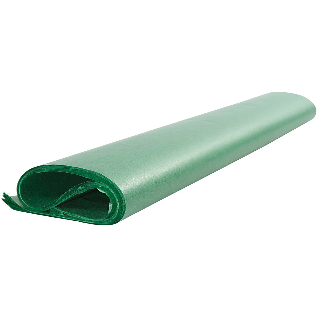 Tissuepapier, vel 50x70 cm, 17 gr, groen, 25 vel/ 1 doos [HOB-20867]