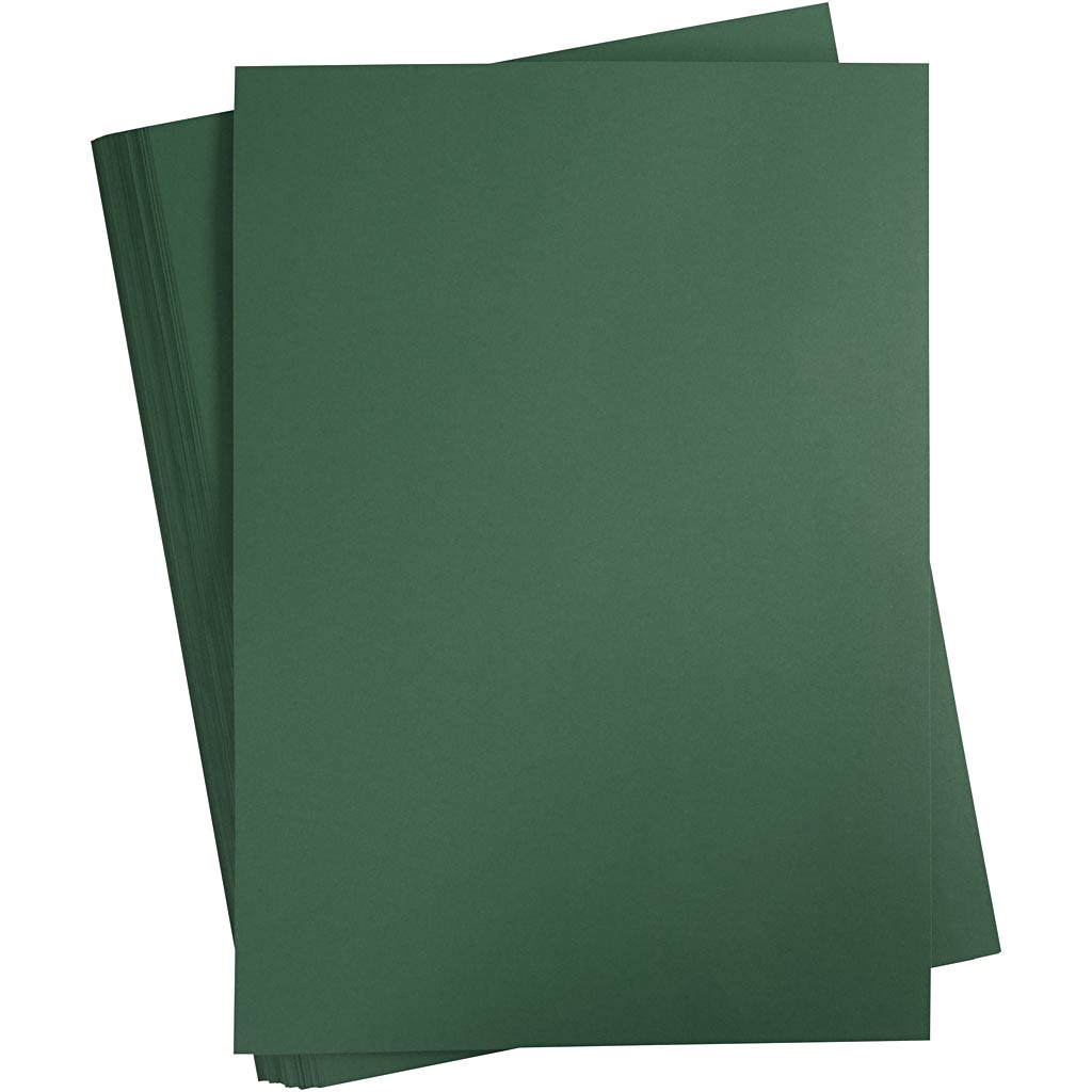 Card, A2, sheet 420x594 mm, 180 g, dark green, 100 sheet