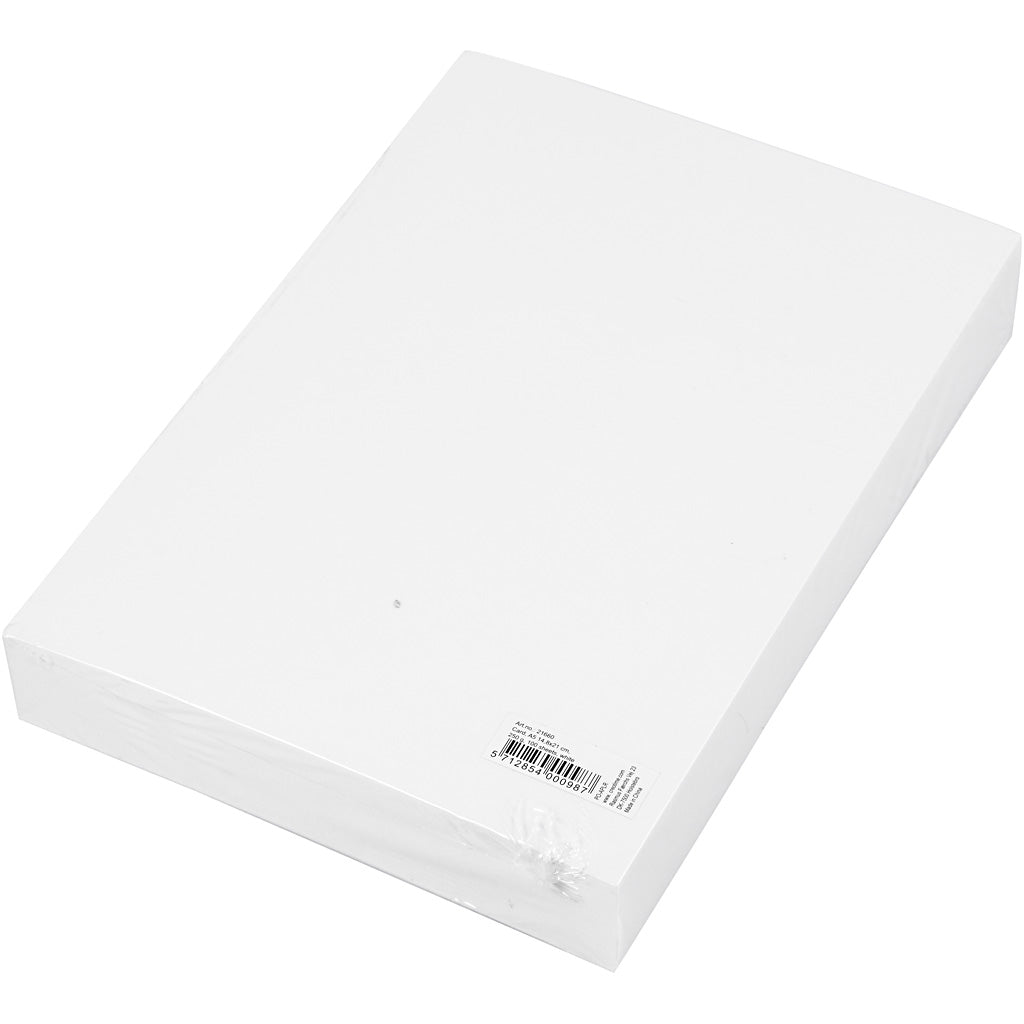 Karton, A5 148x210 mm,  250 gr, wit, 100vellen [HOB21660]