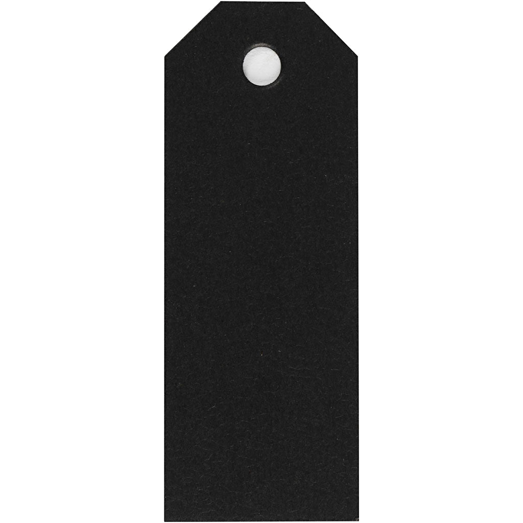 Manilla-labels, zwart, afm 3x8 cm, 220 gr, 20 stuk/ 1 doos