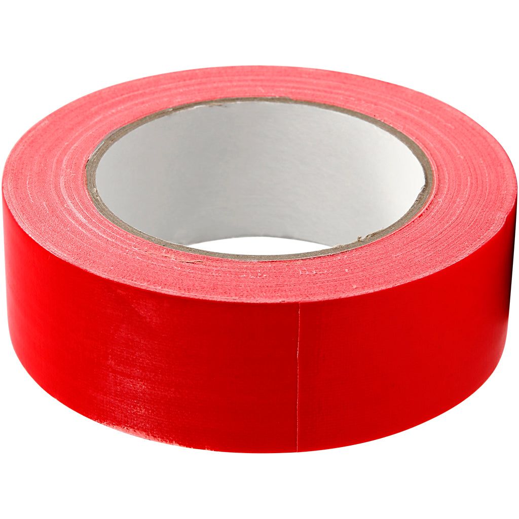 Duct Tape, W: 38 mm, red, 25 m/ 1 roll