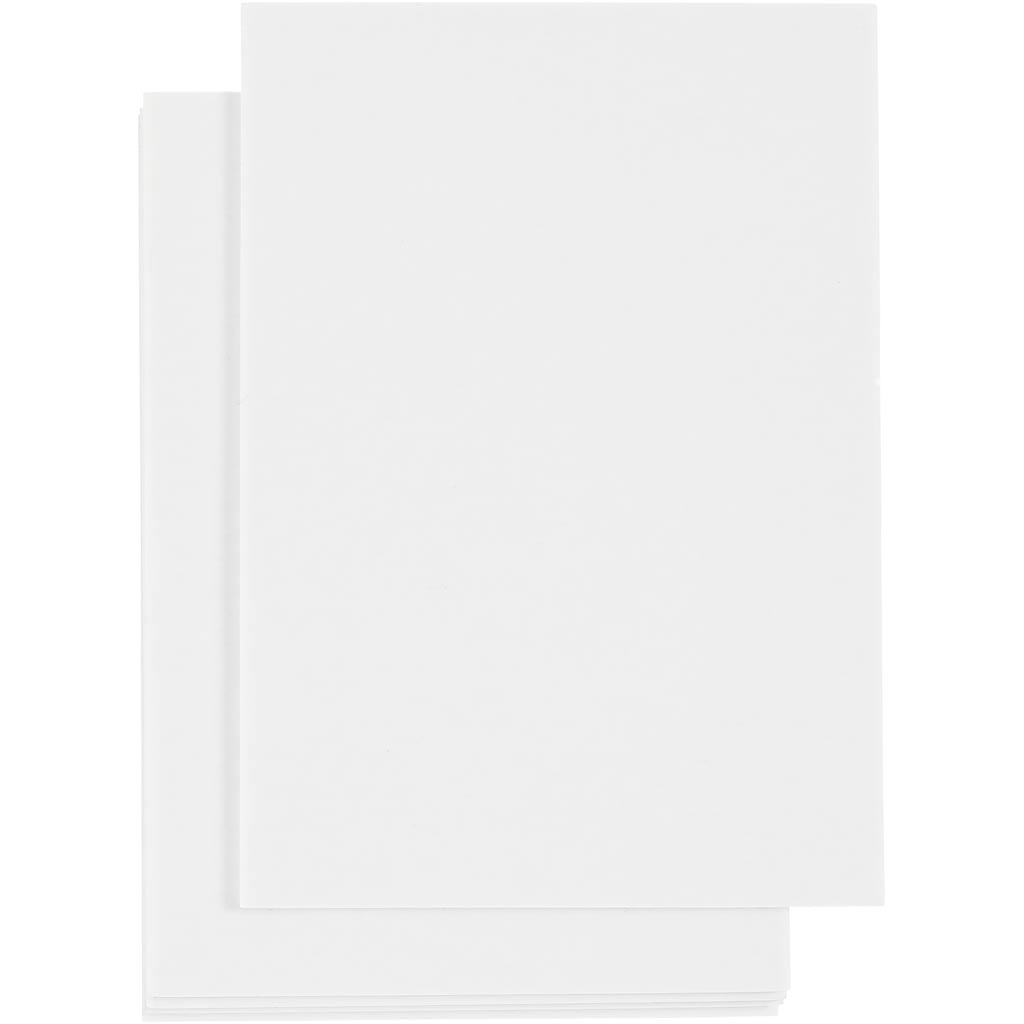 3D Foam Pads, A6, sheet 105x148 mm, thickness 2 mm, white, 5 sheet