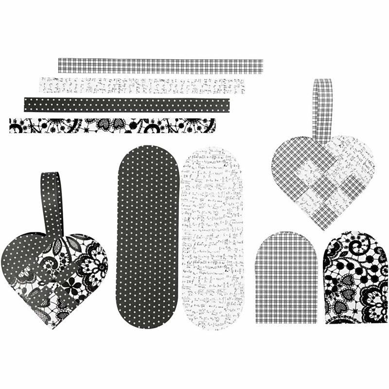 Woven Hearts, size 14,5x10 cm, 120 g, 8 set