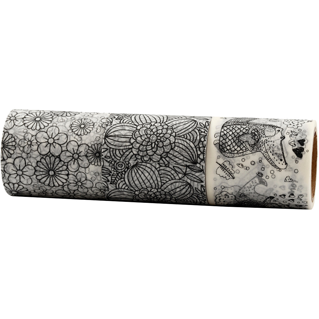 Washi Tape, W: 50 mm, 3x5 m