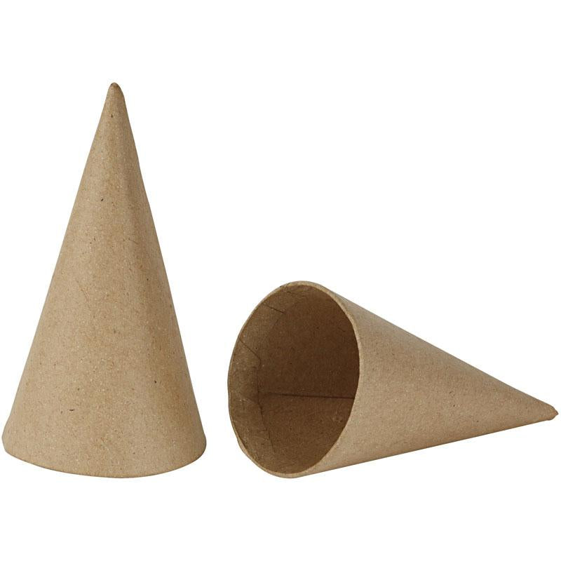 Cone, H: 14 cm, dia. 7 cm, 10 pc