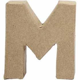 Letter, M, H: 10 cm, B: 9 cm, dikte 1,7 cm, 1 stuk [HOB-26651]